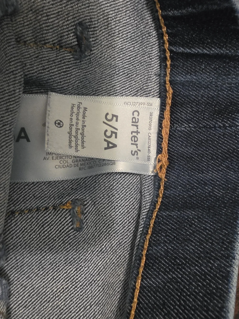 Carter's And OshKosh Light and Dark Blue Relaxed Jeans Duo